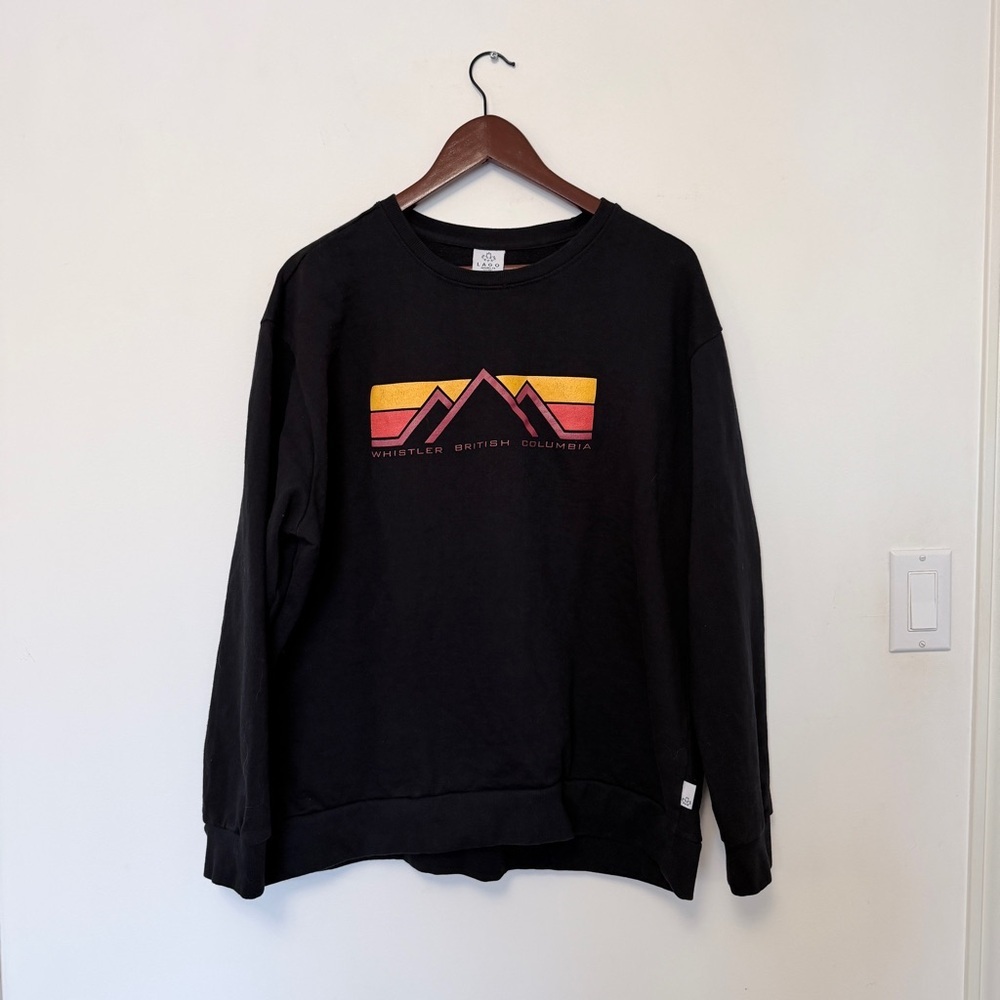 Lago Men’s Striped Mountain Scene Graphic Sweater 🏔️